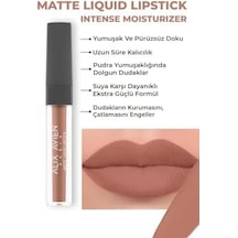 Uzun Süre Kalıcı Kadifemsi Kuruma Yapmayan Mat Likit Ruj - Lipstick 501 Caramel Nude 0