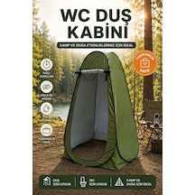 Çok Amaçlı Kamp Alanı Duş Giyinme Wc Prova Kabini Yeşil