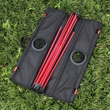 Prestigegoods 8249 Dış Mekan Ultra Hafif Alüminyum Katlanır Küçük Taşınabilir Piknik Masası Turuncu Turuncu