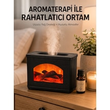 Aromaterapi Uyumlu Ultrasonik Oda Nemlendirici Ayarlanabilir Sis Çıkışlı Çok Renkli