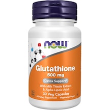 Now Foods Glutathione 500 Mg With Milk Thistle Extract & Alpha Lipoic Acid  Free Radical Neutralizer 30 Veg Caps