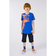 Brz Kids Neon Baskılı Erkek Çocuk Kısa Kollu T-Shirt