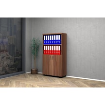 Yarım Kapak Ofis Dosya Dolabı 80x35x150 Erik Çok Renkli