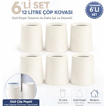 6 Adet Void Hotel Ve Ofis Tipi Sihirli Iç Kovalı Ev Mutfak Banyo Çöp Kovası Çöp Poşeti Gözükmez Diğer