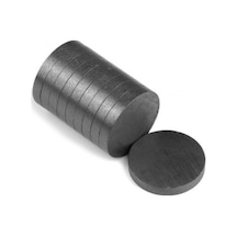1000 Adet Siyah Mıknatıs 18x3mm - Silindir Ferrit / Seramik Mıknatısı