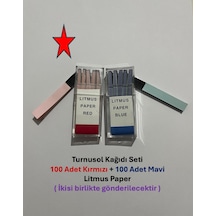 Turnusol Test Kağıdı Seti 100 Adet Kırmızı + 100 Adet Mavi