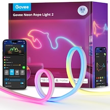 Govee Neon Halat Işık 2, Rgbıc Neon Led Şerit 3m, Şekil Haritalamalı, Dıy Tasarımı, Smartthings İle Uyumlu, Matter, Alexa Ve Google Assistant, Yatak Odası Oyun Duvar Dekorasyonu İçin, Beyaz Siyah
