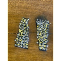 10x5 Cm 2 Adet Payet Ve Boncuk İşleme Apolet Arma