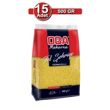 Oba Tel Şehriye Makarna 500 G X 15 Adet Kalabalık Sofra Paketi