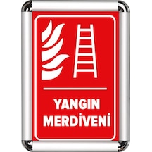 Yangın Merdiveni A3 Cerceveli Uyarı Ve Yönlendirme Levhası