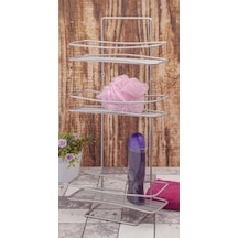 Teknotel Üç Katlı Banyo Duş Rafı Gri Bk006 Çok Renkli