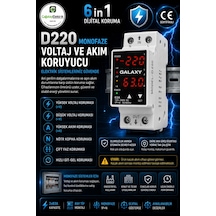 Monofaze Voltaj Akım Faz Nötr Yüksek - Alçak Voltaj Akım Koruma Rölesi Dijital Koruma Rölesi 2x63 A