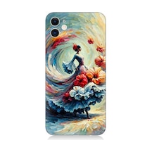 Apple Uyumlu iPhone 12 Uyumlu Dönen Dans Desenli Silikon Kılıf -