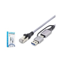 Hadron Hdx7876 Usb Type C 3.0 Ethernet Adaptör Gigabit Gri