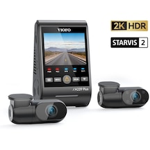 Viofo A229 Plus 3 Kameralı Ön-iç-arka 2k+2k+1080p Hdr Sony Starvis 2 Wifi Gps Li Araç Kamerası