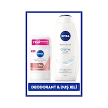 NIVEA Creme Soft Duş Jeli 750 ML + Stick Deodorant Derma Control Clinical 50 ML 96 Saat perspirant