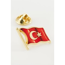 Türk - 70 - Bayrağı Yaka - Spt-gld - Rozet Sarı