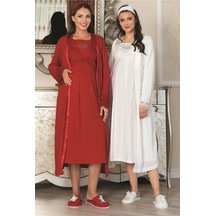 Mecit Pijama Lohusa Sabahlık-Gecelik Set (552633822)