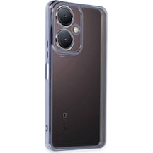 Newface Vivo Y27 Kılıf Razer Lensli Silikon - Açık Mavi Açık Mavi