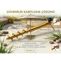 Metal Unıversal Şemsiye Sabitleyici Gold