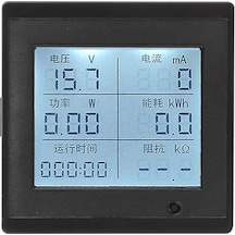 Dc 6-100v 20a Dijital Voltmetre Ampermetre Wattmetre Voltaj Akım Güç Empedans Enerji Tüketim Ölçme