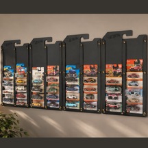 Kartonet Sergileme Standı 4 Adet ,72 Araç Kapasiteli Uzun Ve Regular Kart Display Sergileme Vitrini Siyah