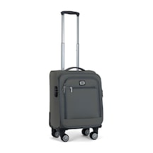 Kumaş Yüzeyli Oasis Serisi Seyahat Valizi, Kabin Boy - Gri