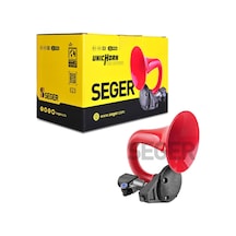 Seger 80jh Tek Boynuz Havalı Korna 24v Unıchorn , Kırmızı Plastik Borulu