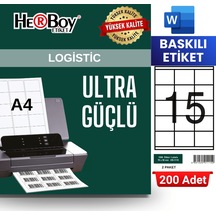 Herboy Hb-1115 70 X 56 Mm A4 Baskılı Laser Etiket 200 Adet