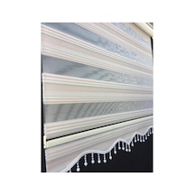 Pudra Bembesi Sim Detaylı Pliseli Zebra Stor Perde Ekru-pudra Pembesi - 96406763 Ekru-pudra Pembesi