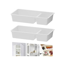 2 Adet Bölmeli Çekmece İçi Düzenleyici, Beyaz 02667-2lipaket Çok Renkli
