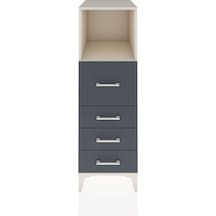 Kronos Dolap Tek Raflı 4 Çekmeceli 44x59x134 Aytaşı-antrasit Aytaşı