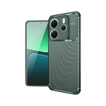 Redmi Note 14 4g Kılıf Auto Focus Karbon Kapak - Koyu Yeşil Bz8683140839741