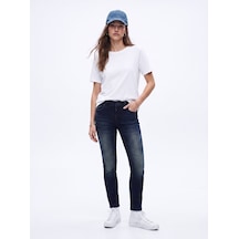 LTB Nıcole Dar Paça Orta Bel Mid Indigo Jean Pantolon Mavi
