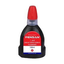 Pensan Tahta Kalemi Mürekkebi Kırmızı 100 Ml 4009 Çok Renkli