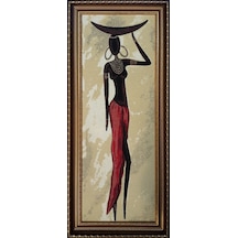 Figüratif Seri-31 Dokuma Goblen Kumaş-Afrikalı set3