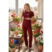 Lela Bayan Pijama Takımı 65770823 Bordo