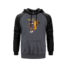 Kobe Brynt 24 Yellow Mamba Gri Renk Reglan Kol Sweatshirt Gri