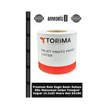 Premium Rulo Kağıt Baskı Rulosu Ofis Malzemesi İnkjet Fotoğraf Kağıdı 15.2x65 Metre Mat Dx100