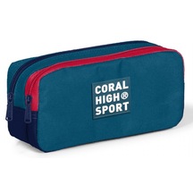 Coral High Sport Nefti Kırmızı Kalem Çantası - İki Gözlü