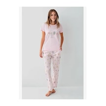 Angbutik Rolypoly Rp3810-s Kadın Kısa Kol Pijama Takımı PEMBE
