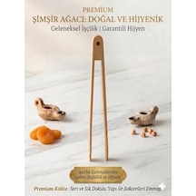 Premium Şimşir Ağacı Maşa, Doğal Ve Hijyenik, Geleneksel İşçilik, Bakterileri Emmez