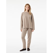 Koton Beli Bağlamalı Modal Pijama Altı Kahverengi 6wlk40191mk Kahve