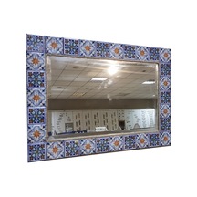 Nsp Dekoratif Ayna 47cm 33cm Doğal Seramik Model 101 Çok Renkli