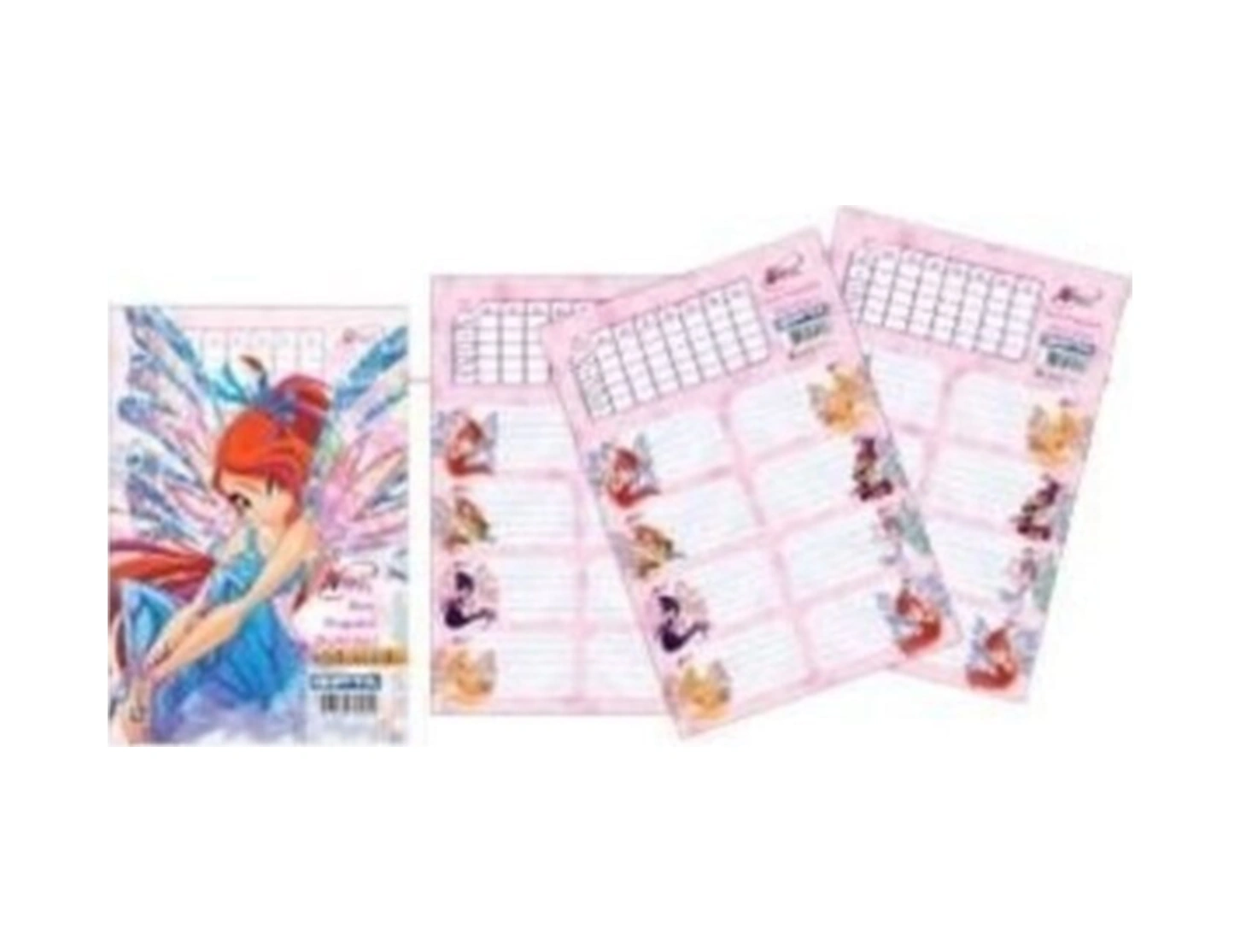 Okul Etiketi Ders Programlı Winx Club 20 Li 16x24 3124