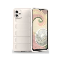 Samsung Galaxy  Uyumlu,  A04 Kılıf Optimum Silikon - Krem
