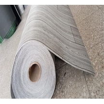 Keçeli Gri Parke Desenli Muşamba Pvc Zemin Muşambası Mineflo Yer Muşamba En 150 Cm