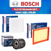 Ford Fiesta 1.6 Tdcı 2009-2018 Filtre Bakım Seti Yağ + Hava + Polen Bosch 3 Filtre