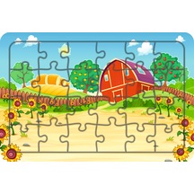 Ayçiçeği Bahçesi 24 Parça Ahşap Çocuk Puzzle Yapboz