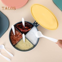 Pembe Kapaklı Baharat Kutusu İskandinav Tarzı 4 Bölmeli Kullanımı Kolay Kokusuz Kolay Tutulan Baharat Kutusu Ev Gereçleri Pembe